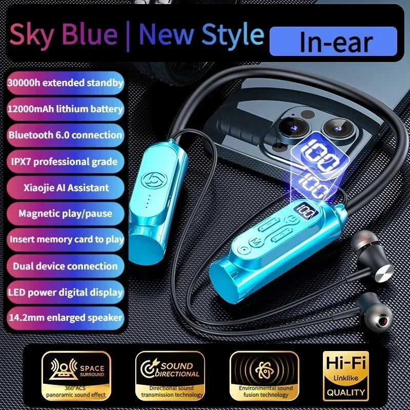 Luxuglow Smart Neckband Earphones with ANC and Power Bank