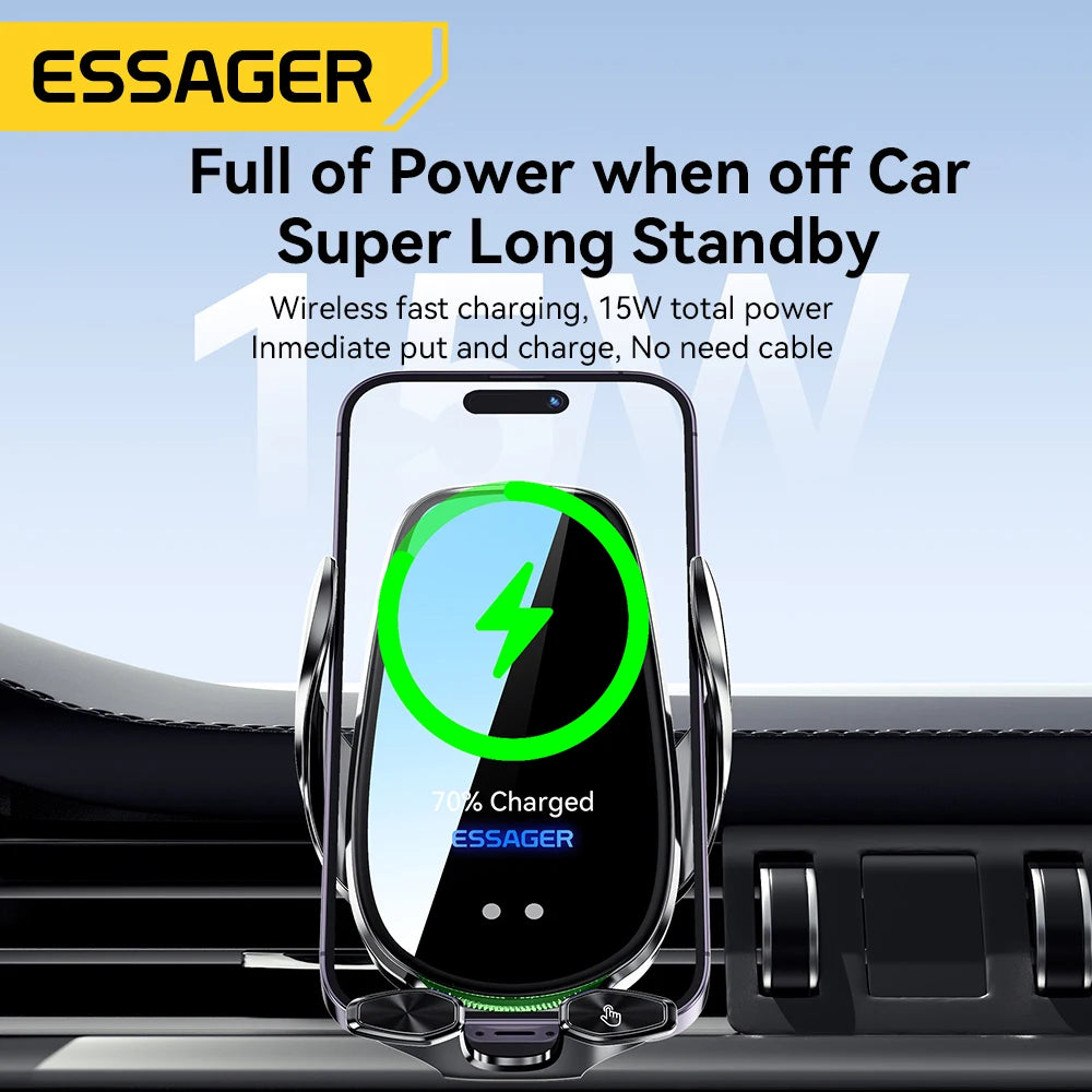 Essager 15W Wireless Charger Car Mount – Air Vent Phone Holder
