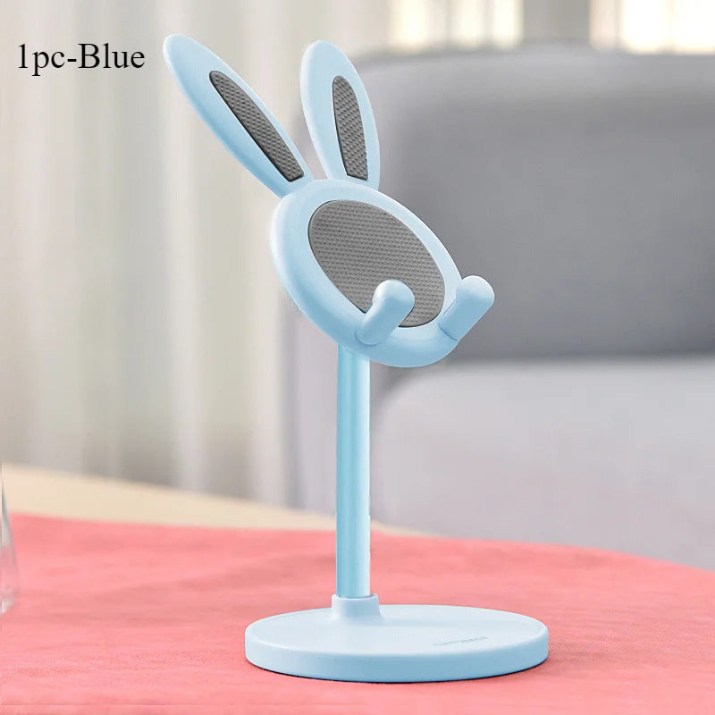 Cute Rabbit Desktop Phone Stand | Height Adjustable Tablet Holder | Ergonomic Desk Accessory