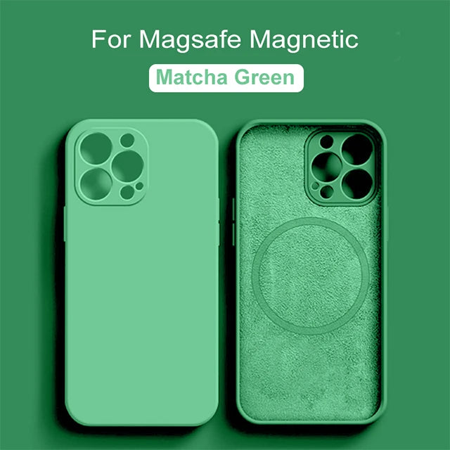 keai MagSafe Liquid Silicone iPhone Case | Magnetic Wireless Charging Cover iPhone 15–8 XR XS X