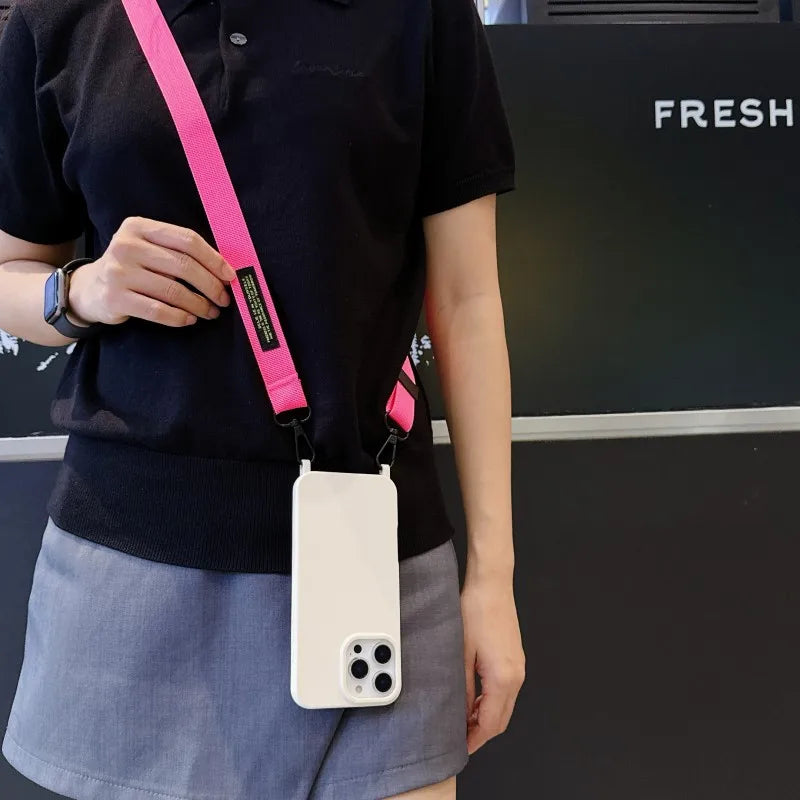 Adjustable Lanyard 140CM Crossbody Neck Cord Wrist Strap All Phone Cover Case Chain Fashion Anti Loss Outdoor Two Hooks Rope