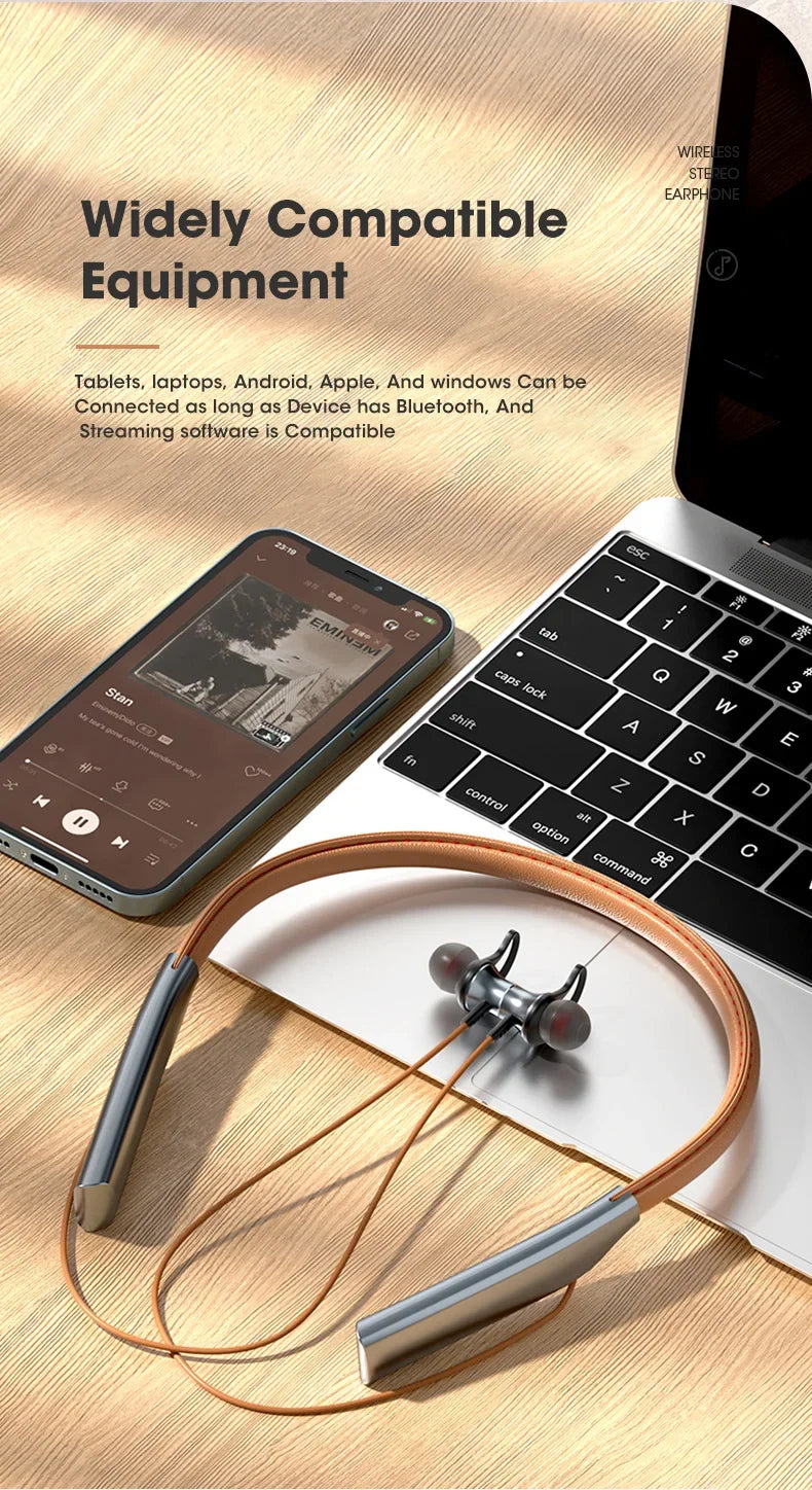 Lamgool Sports Bluetooth Earphones with Micro SD Slot - Sweatproof & Water Resistant