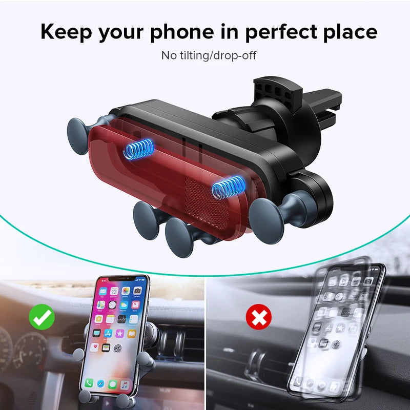 YYLMONE Gravity Car Phone Holder – Air Vent GPS Mount