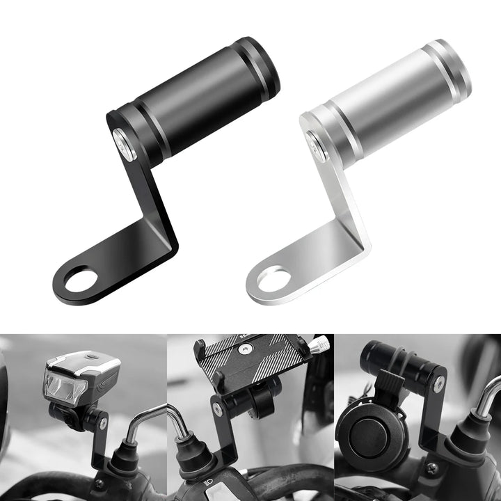 Alloy Motorcycle Mirror Expander Bracket | Universal Phone Holder Clamp Bar Mount Adapter