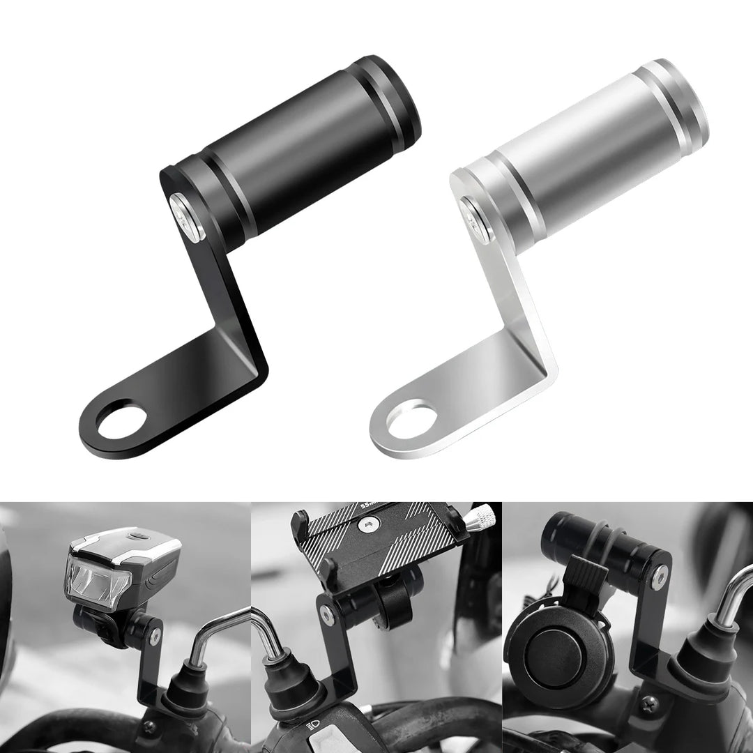 Alloy Motorcycle Mirror Expander Bracket | Universal Phone Holder Clamp Bar Mount Adapter
