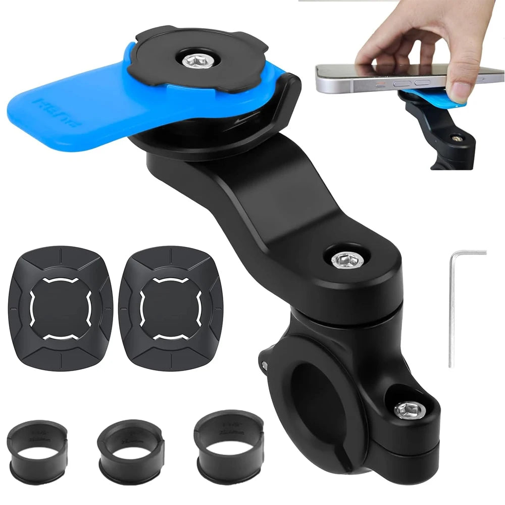 Universal Bike Phone Holder – 360° Rotatable MTB Handlebar Mount Detachable