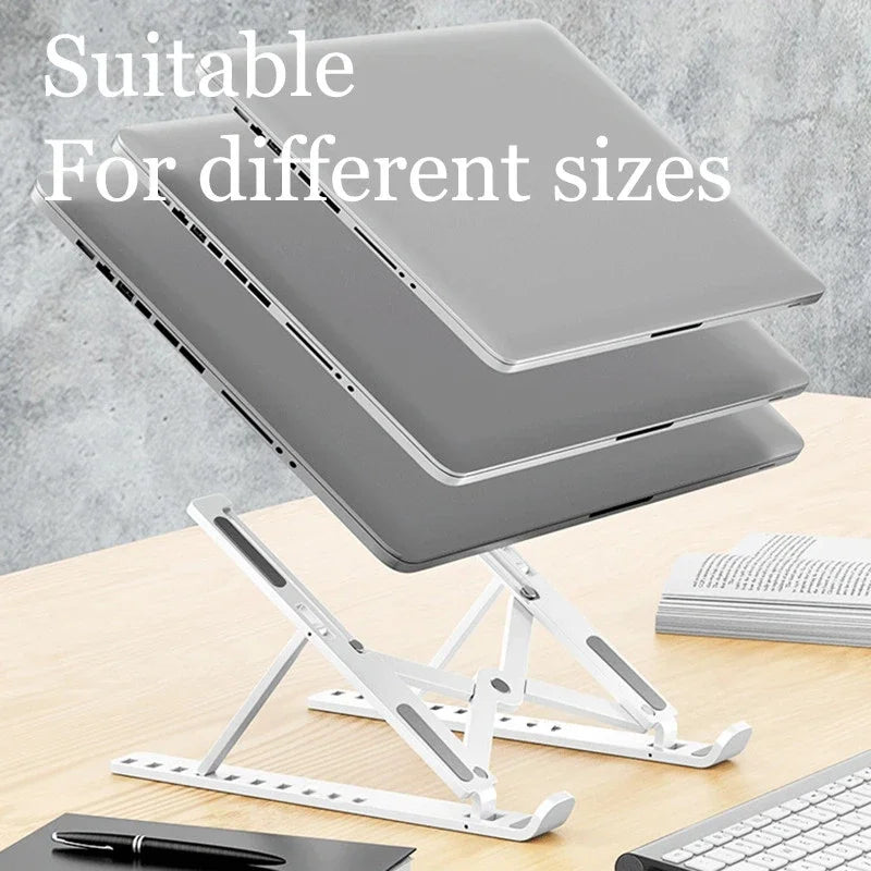 Foldable Adjustable Laptop Stand – Portable ABS Bracket for MacBook Air Pro PC