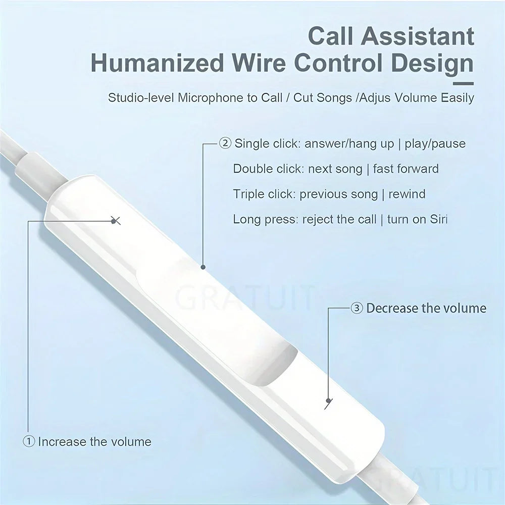 KADIXI 3.5mm Wired In-Ear Headphones