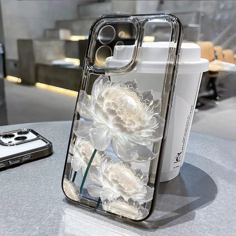 Clear Flower Case iPhone 17, 16, 15, 14, 13