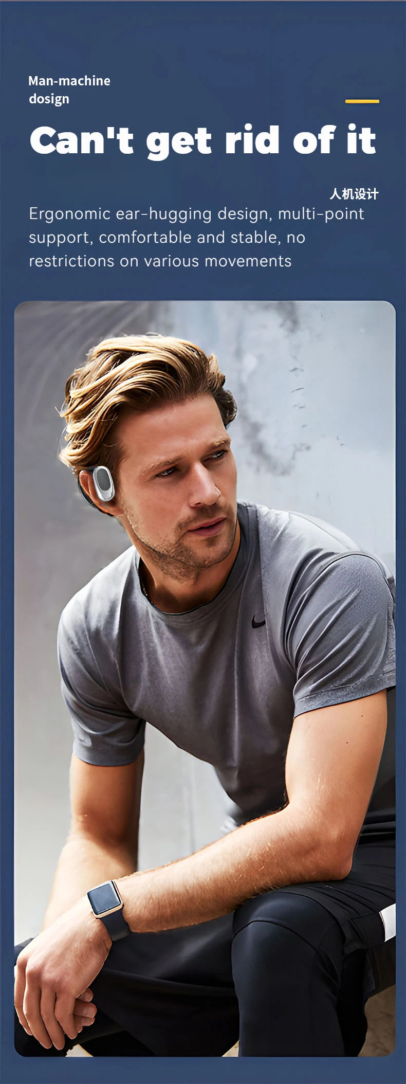 Get the best sweatproof ear hook for your iPhone - secure fit and wireless stereo sound! — magsafe ear hook Bluetooth headset