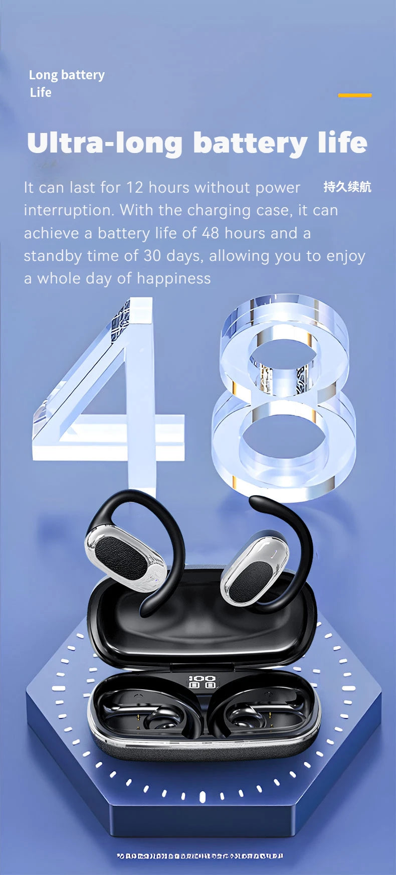 Get the best sweatproof ear hook for your iPhone - secure fit and wireless stereo sound! — magsafe ear hook Bluetooth headset