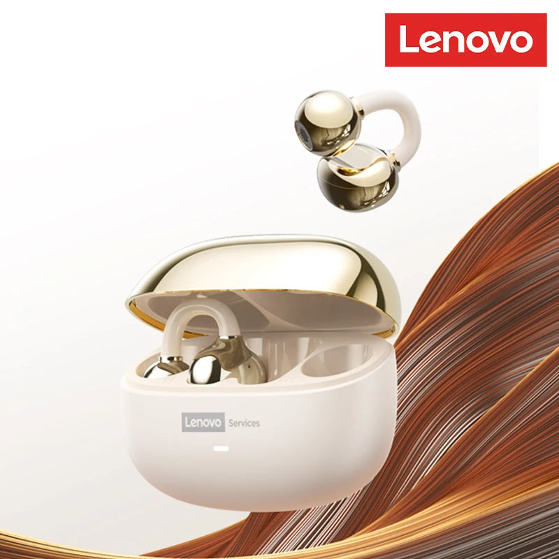 Lenovo LE302 Bluetooth 6.0 Ear Clip Headphones | ANC HiFi Stereo | Waterproof Sports Earphones