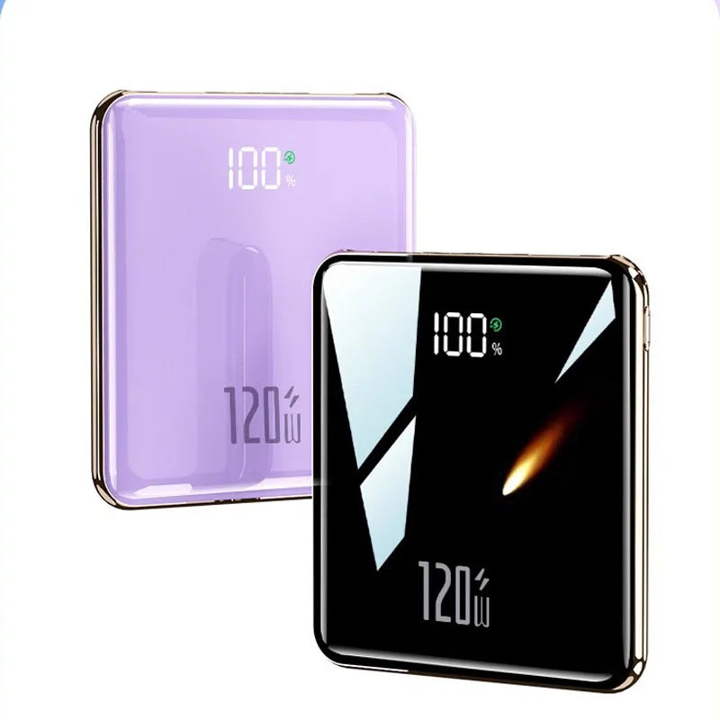20000mAh 120W Ultra-Thin Power Bank with 4 Built-in Cables for Fast Charging