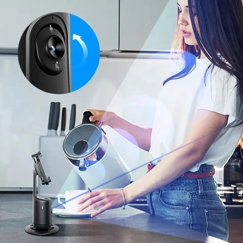 360° Smart AI Face Tracking Phone Gimbal with Gesture Control