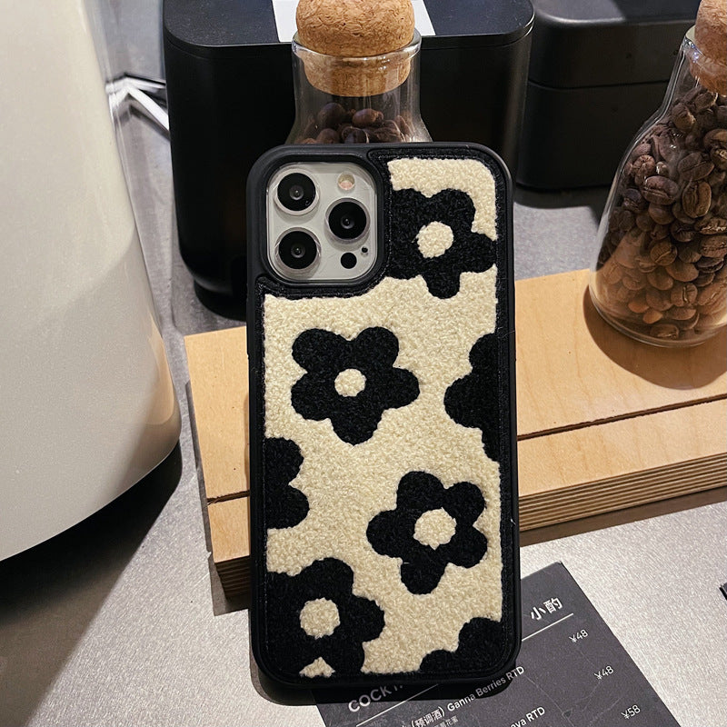 Buy Floral Plush iPhone Cases with 3D Flower Accents