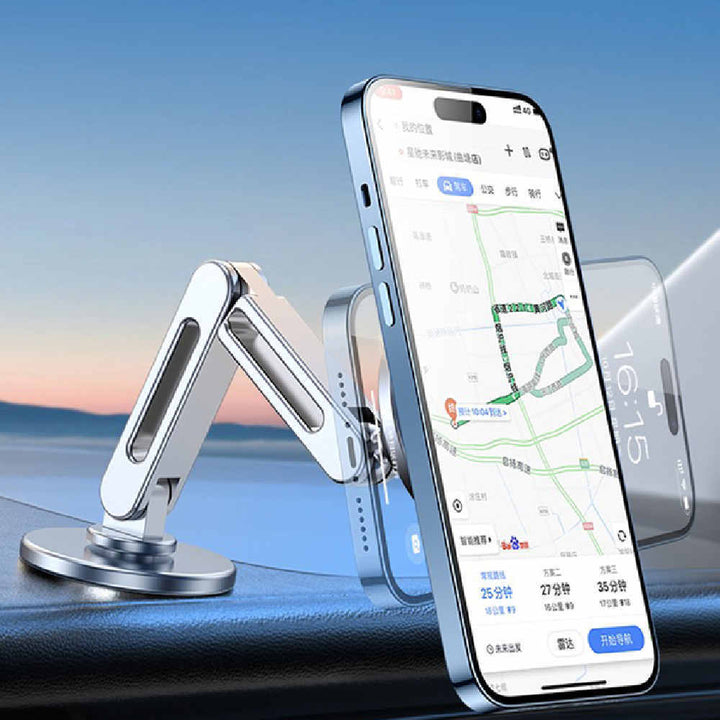 Car air vent phone holder with magnetic alloy dashboard mount
