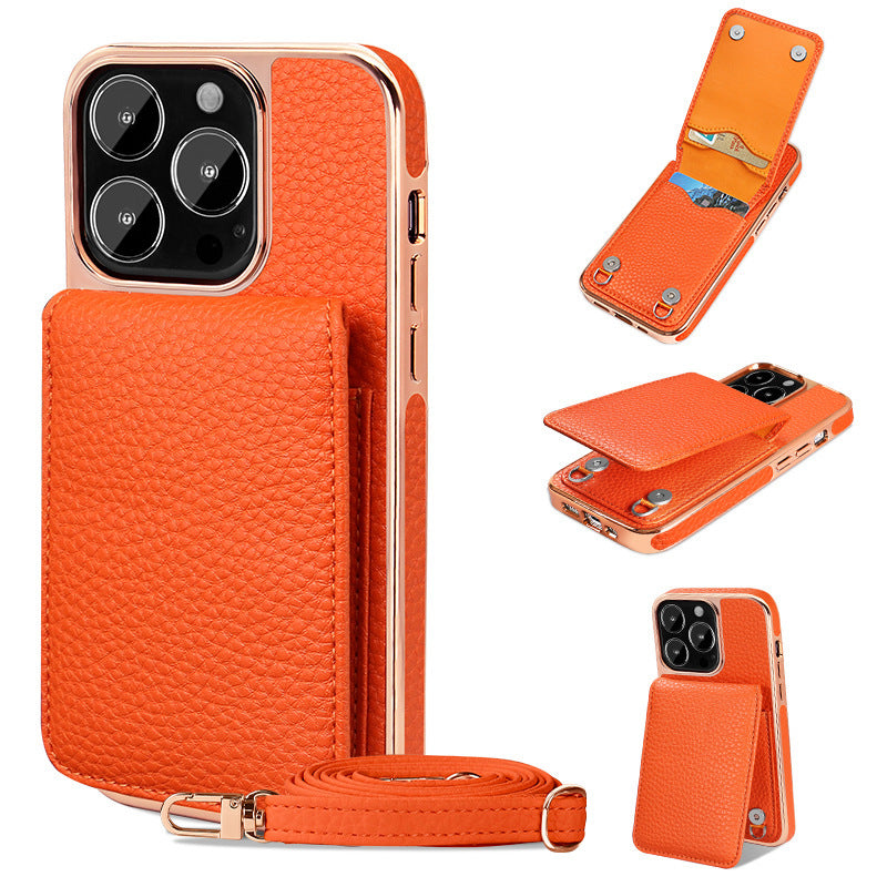 Electroplated Wallet Case for iPhone 11-14