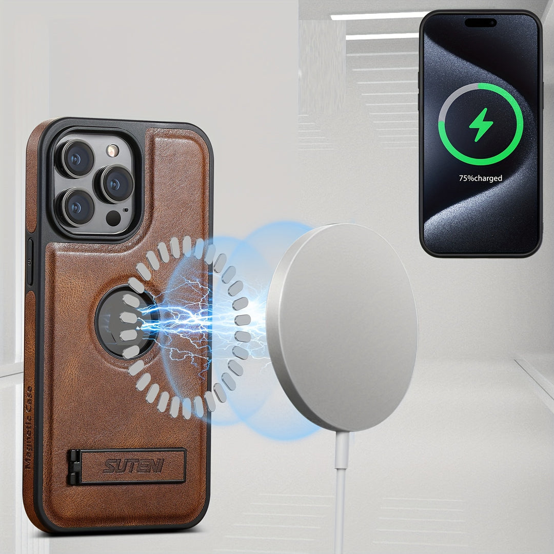 Magsafe Faux Leather iPhone Case — magsafe accessories
