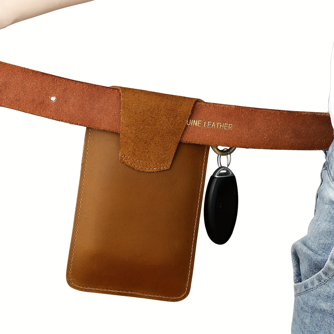 Top Grain Leather Phone Belt Bag