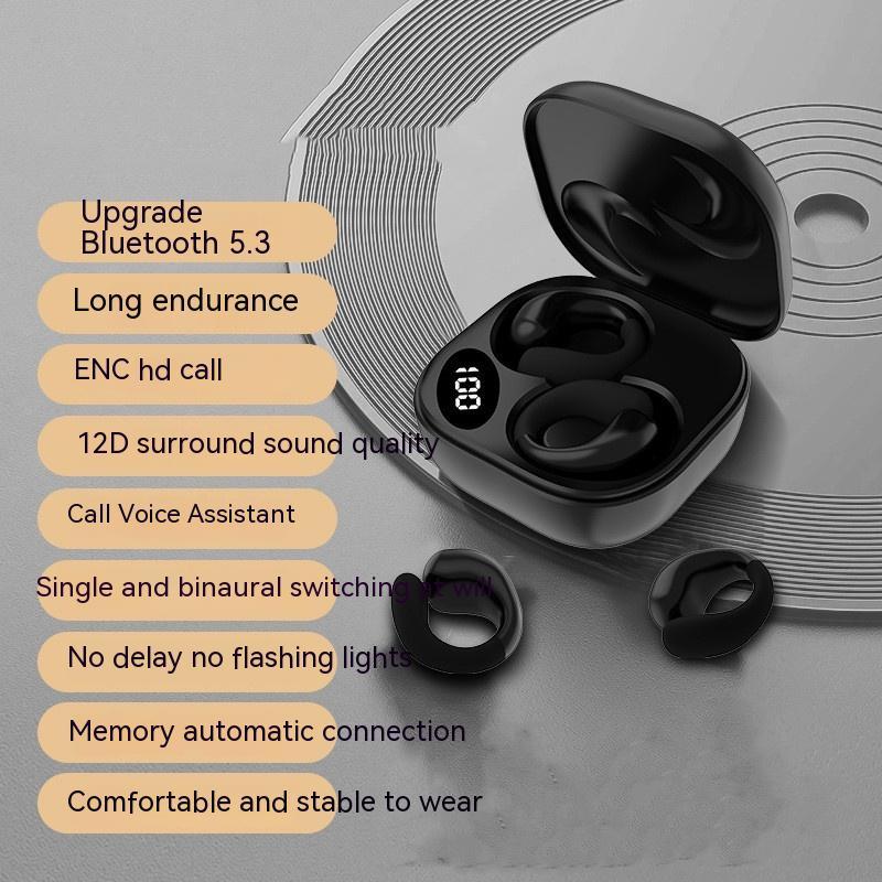 Wireless Ear Clip Earbuds with LED Display for Sale