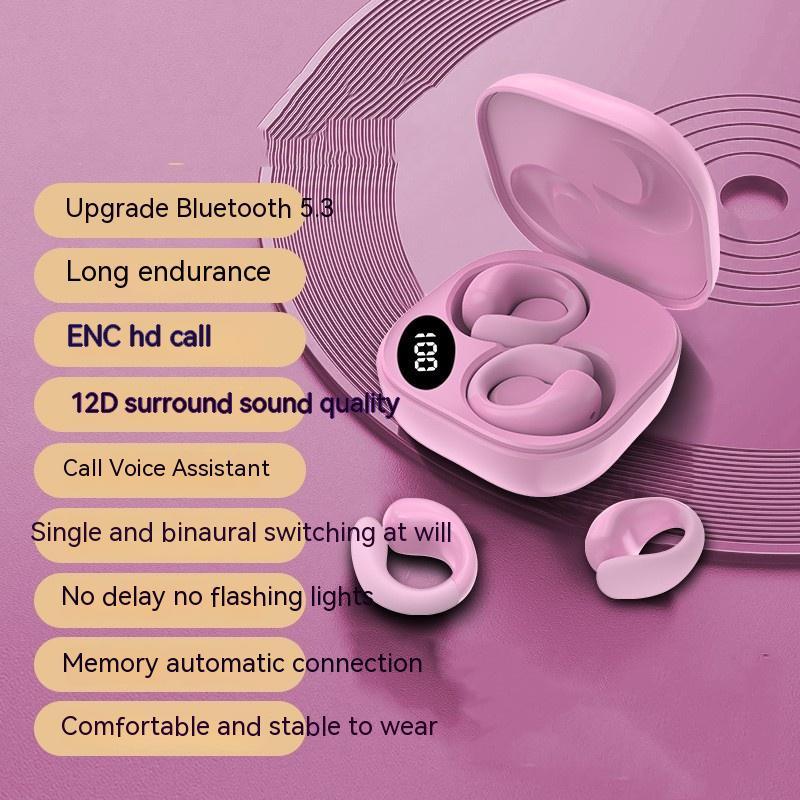 Wireless Ear Clip Earbuds with LED Display for Sale