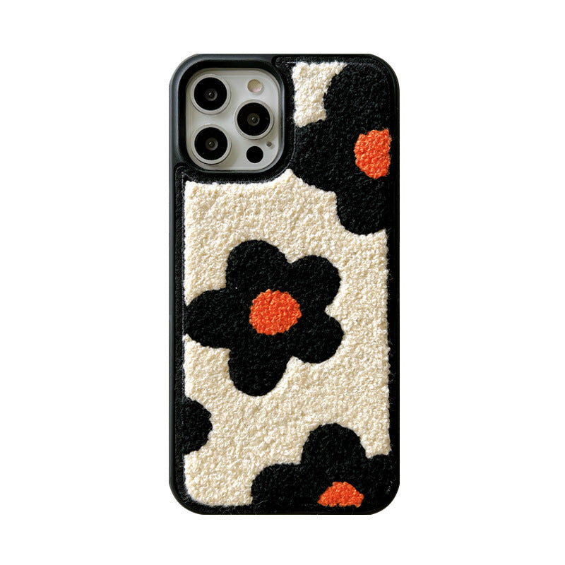 Buy Floral Plush iPhone Cases with 3D Flower Accents