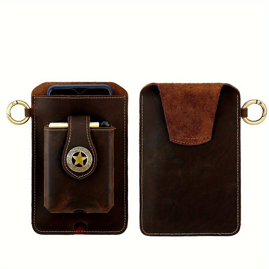 Top Grain Leather Phone Belt Bag