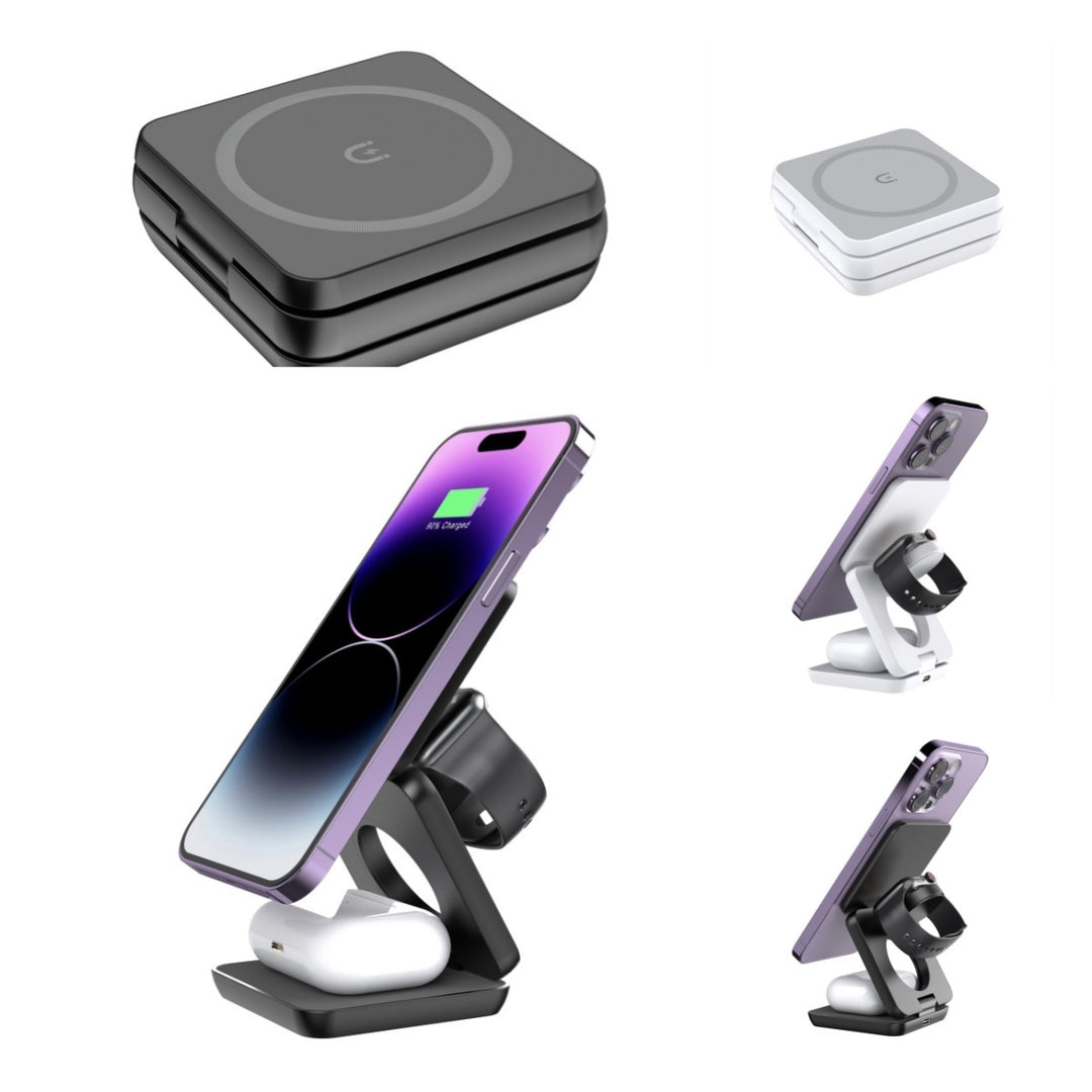 3 in 1 Wireless Charger Magnetic AirPods Smartwatch Phone Charger — 3-in-1 Wireless Charger