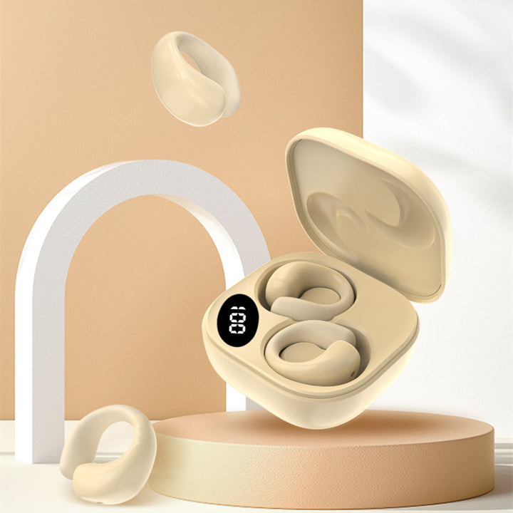 Wireless Ear Clip Earbuds with LED Display for Sale