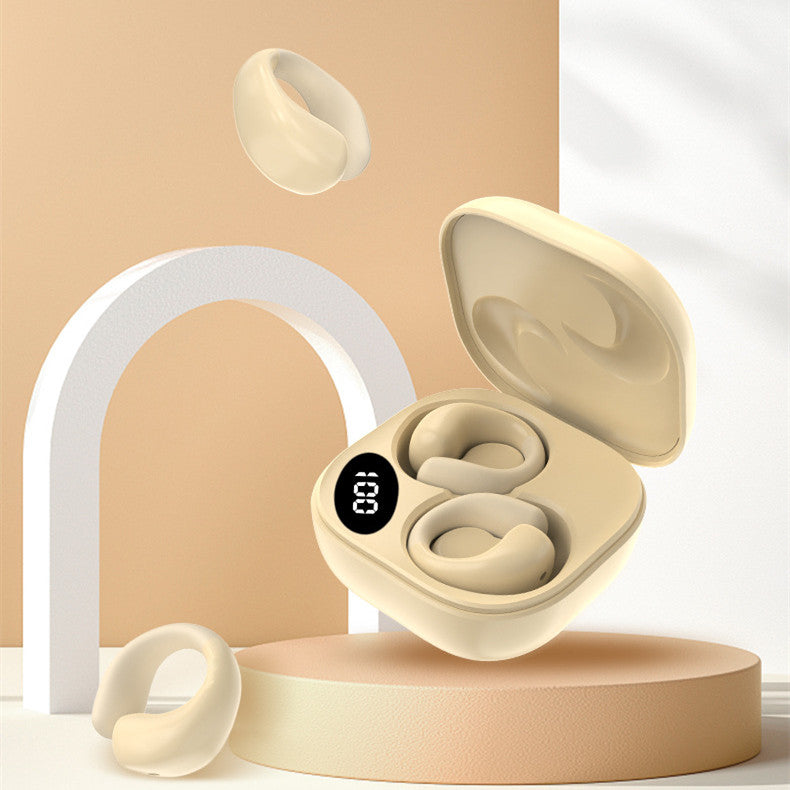 Wireless Ear Clip Earbuds with LED Display for Sale