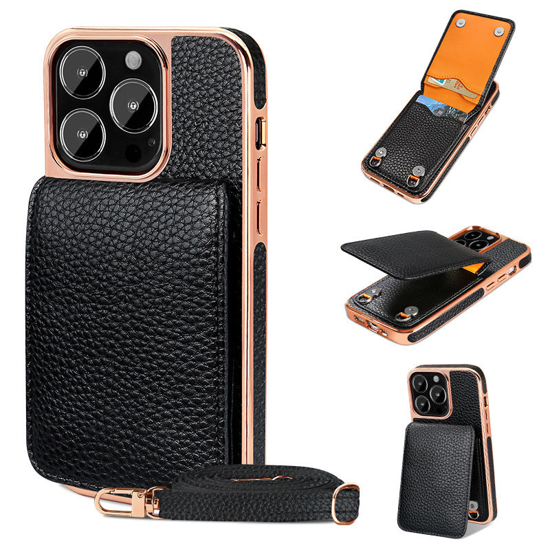 Electroplated Wallet Case for iPhone 11-14
