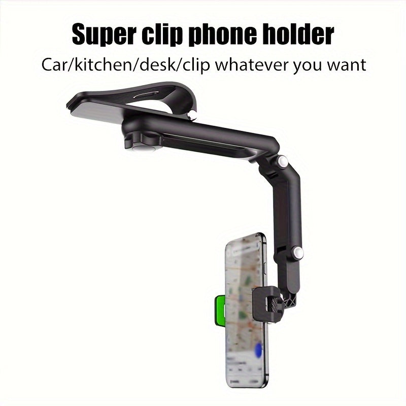 Visor Phone Holder for Car - 1080° Rotating Sun Visor Mount