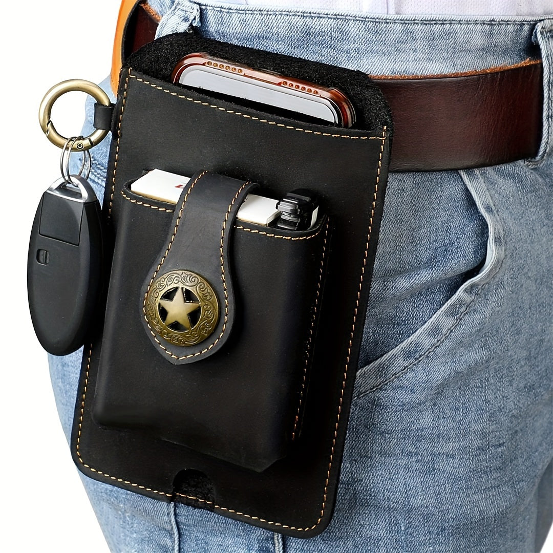 Top Grain Leather Phone Belt Bag
