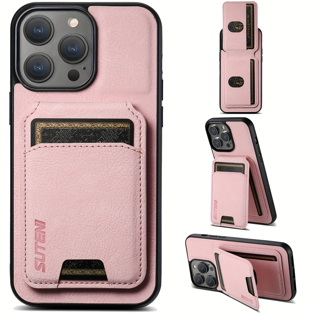 Best iPhone 16 Wallet Case with Card Holder & Kickstand - SUTENI