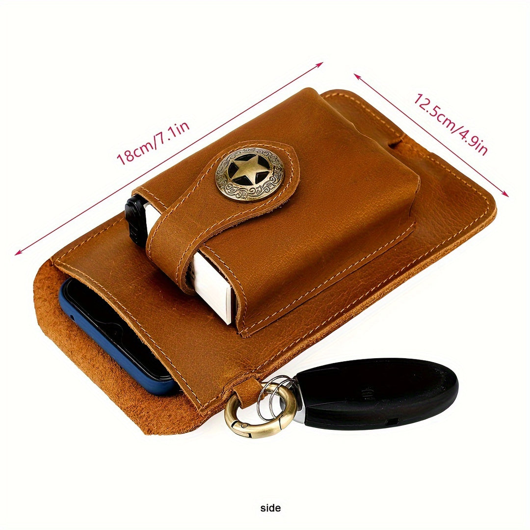 Top Grain Leather Phone Belt Bag
