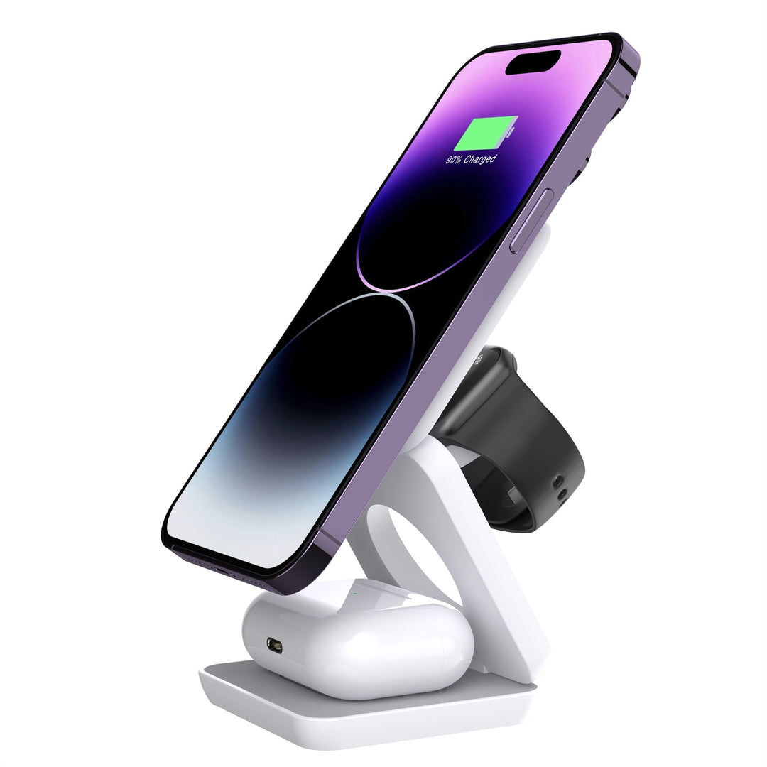 3 in 1 Wireless Charger Magnetic AirPods Smartwatch Phone Charger — 3-in-1 Wireless Charger